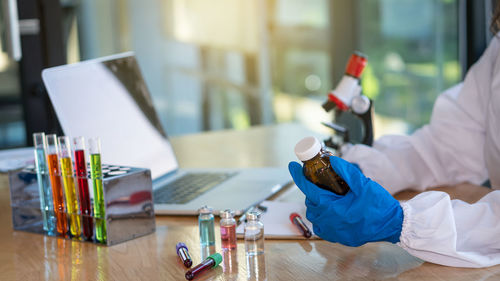 Man working on table