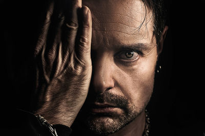 Close-up portrait of man