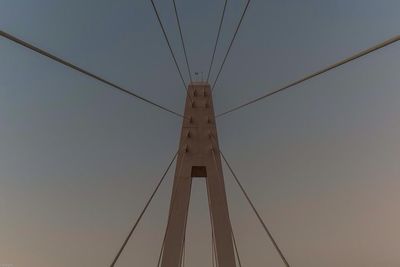 Low angle view of electricity pylon