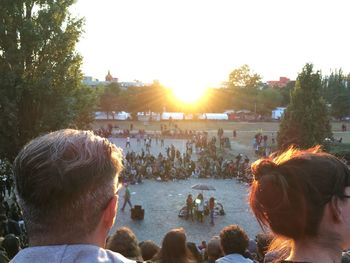 People at park during sunset