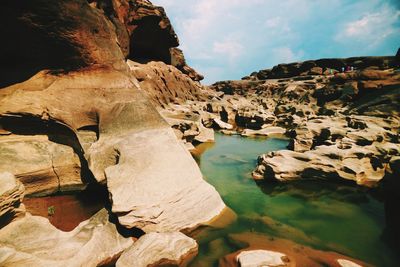 View of rock formations