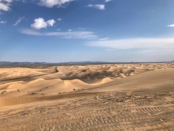 Scenic view of desert against sky