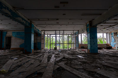 Interior of abandoned building