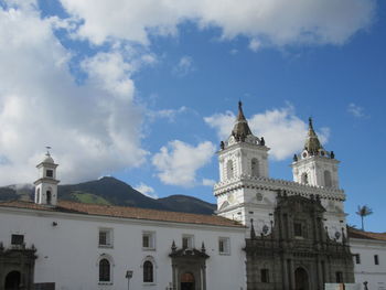 Low angle view of historic building against sky