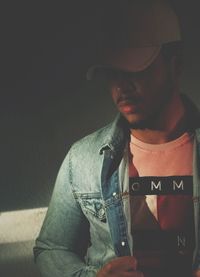 Portrait of young man looking away