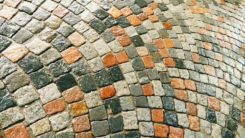 Full frame shot of cobblestone