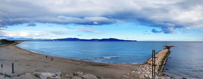 Panoramic view of sea against sky