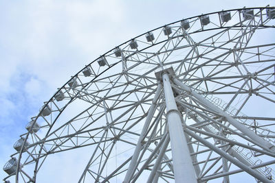 Low angle view of ferris wheel against sky