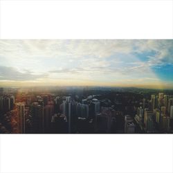 Cityscape at sunset