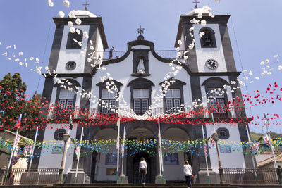 Low angle view of church against sky