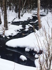 Scenic view of snow covered landscape