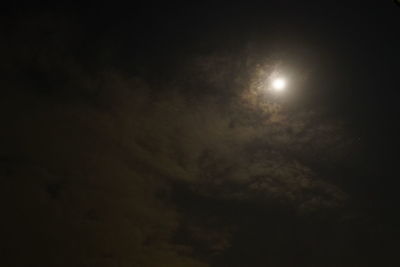 Low angle view of moon in sky