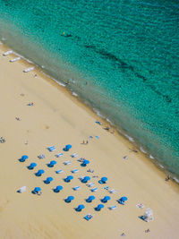 High angle view of beach