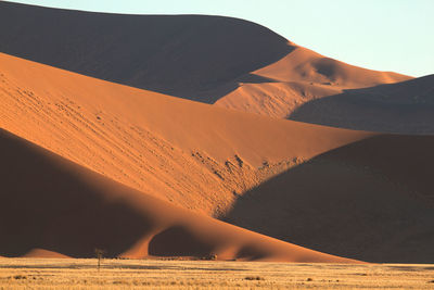 Scenic view of desert against sky