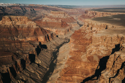 Aerial view of rock formations