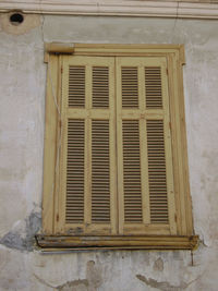 Closed door of old building
