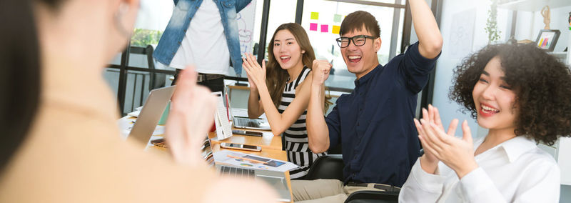 Group of people working in office