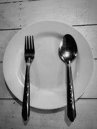 High angle view of wineglass on table