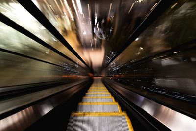 Blurred motion of illuminated lights