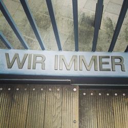 Information sign on wall