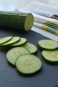 Close up of a cucumbers 
