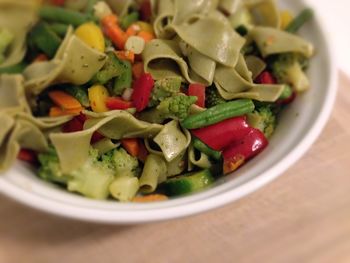 Close-up of chopped salad in bowl