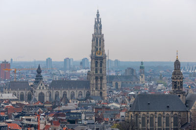 Aerial view of buildings in city