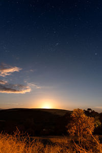 Scenic view of sky at night