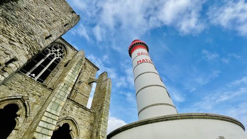 Low angle view of historical building against sky