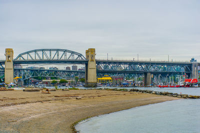 Bridge over river against sky