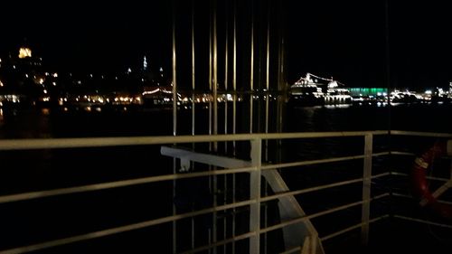 Illuminated city at night