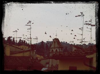 Built structures against the sky