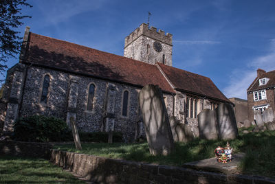 Exterior of old building against sky