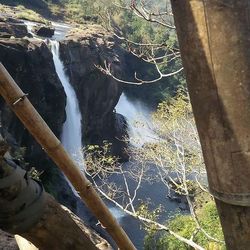 Scenic view of waterfall