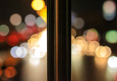Close-up of illuminated lights