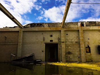 Low angle view of building against sky