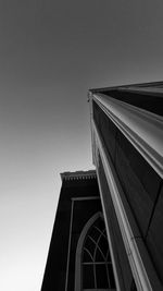 Low angle view of building against clear sky