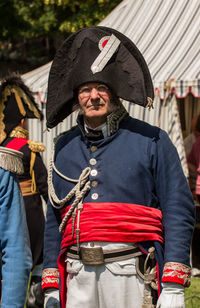 Portrait of man wearing hat