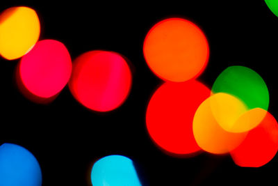 Defocused image of illuminated lights