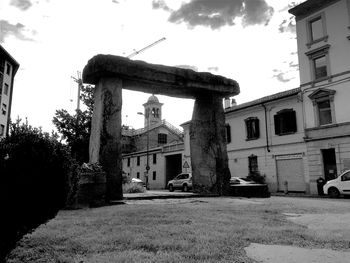 Low angle view of old building