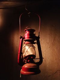 Close-up of illuminated lamp