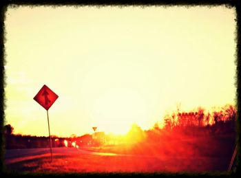 Road at sunset