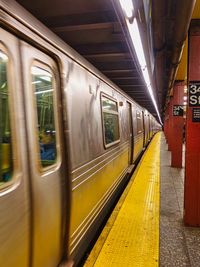 Train at railroad station
