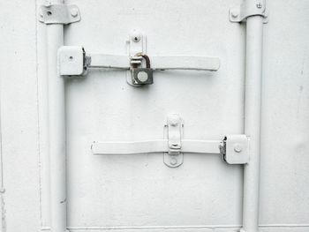 Close-up of closed door