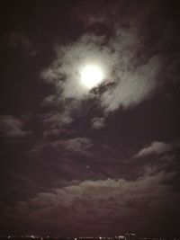 Low angle view of sun in sky