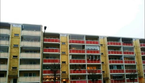 Low angle view of buildings in city