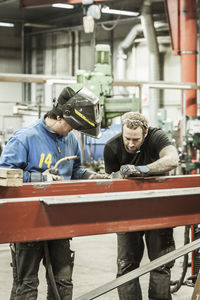 Men working in workshop