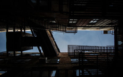 Low angle view of old building against sky