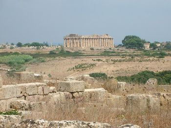 View of old ruins against sky