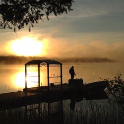 Sun shining through clouds